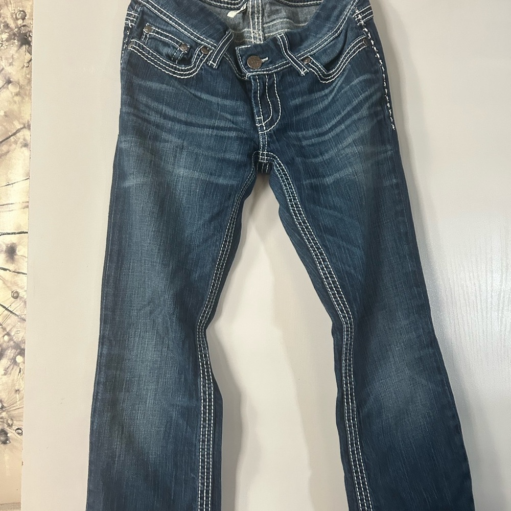 BKE Women's Boot Cut Jeans - Dark Blue